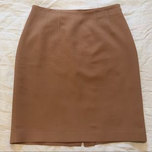 Tan wool blend skirt